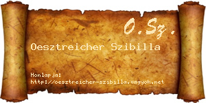 Oesztreicher Szibilla névjegykártya